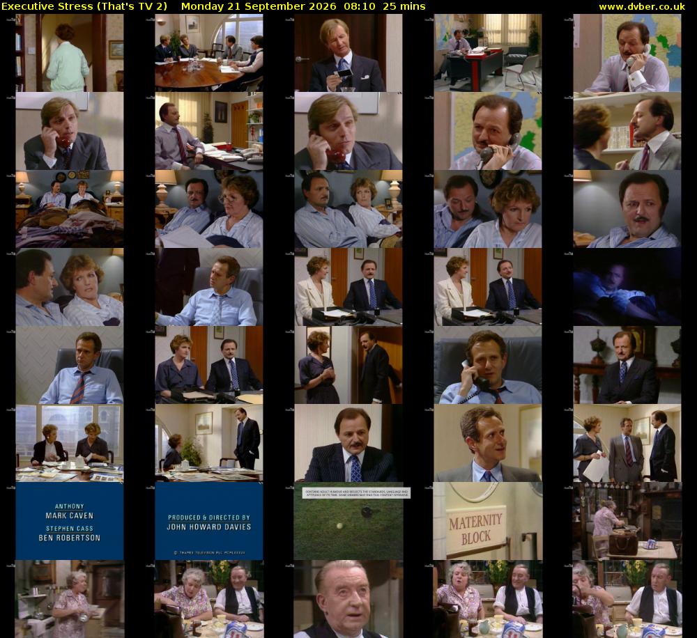 Executive Stress (That's TV 2) Monday 21 September 2026 08:10 - 08:35