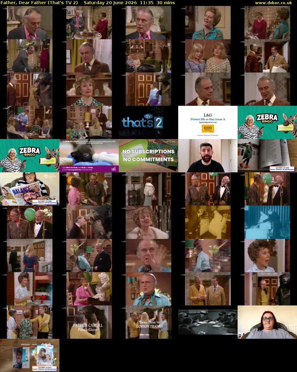 Father, Dear Father (That's TV 2) Saturday 20 June 2026 11:35 - 12:05