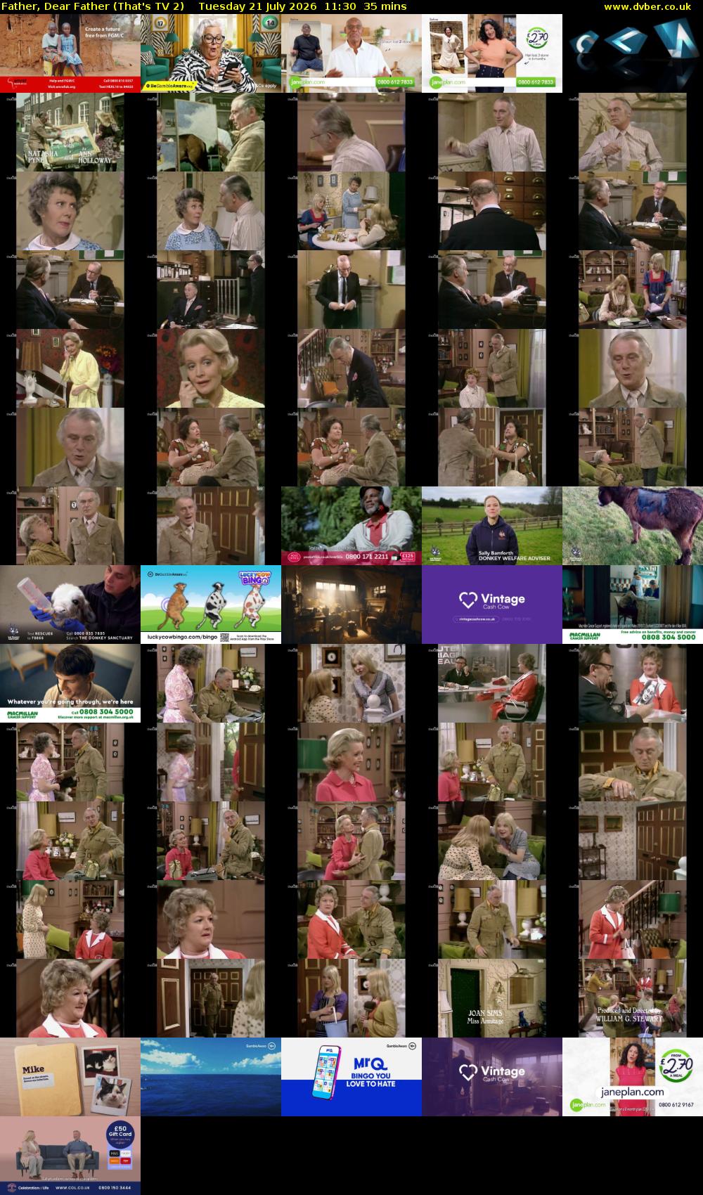 Father, Dear Father (That's TV 2) Tuesday 21 July 2026 11:30 - 12:05