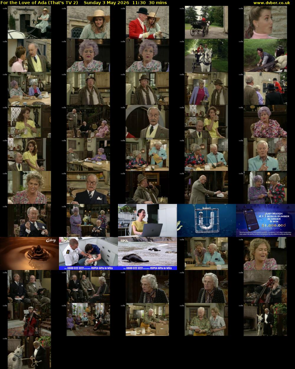 For the Love of Ada (That's TV 2) Sunday 3 May 2026 11:30 - 12:00