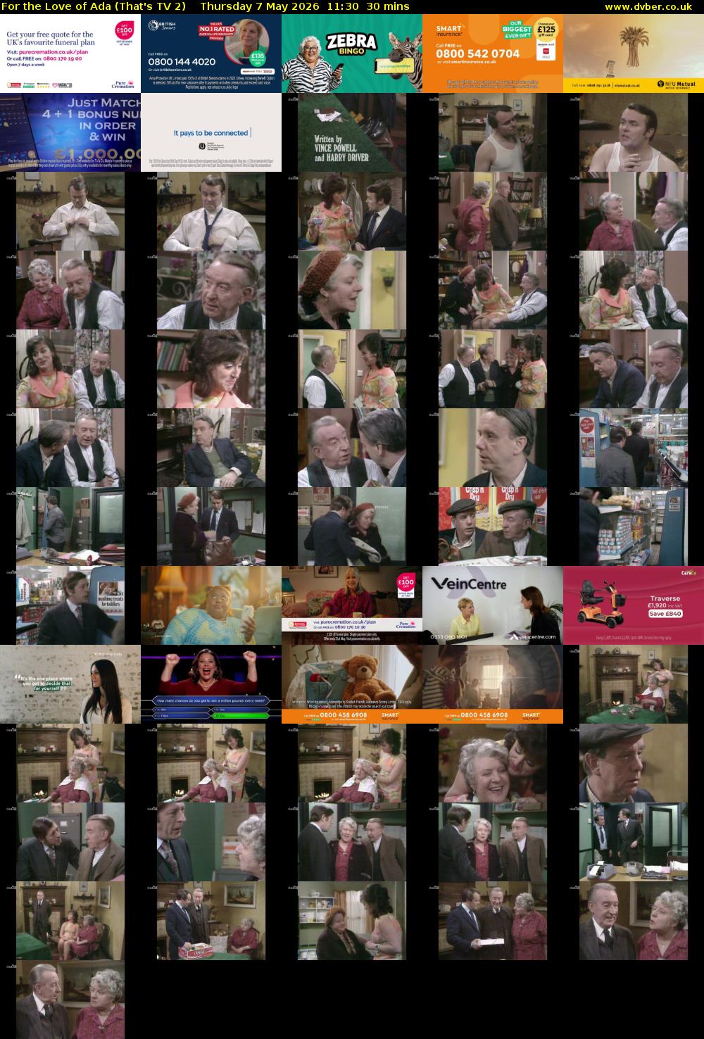 For the Love of Ada (That's TV 2) Thursday 7 May 2026 11:30 - 12:00
