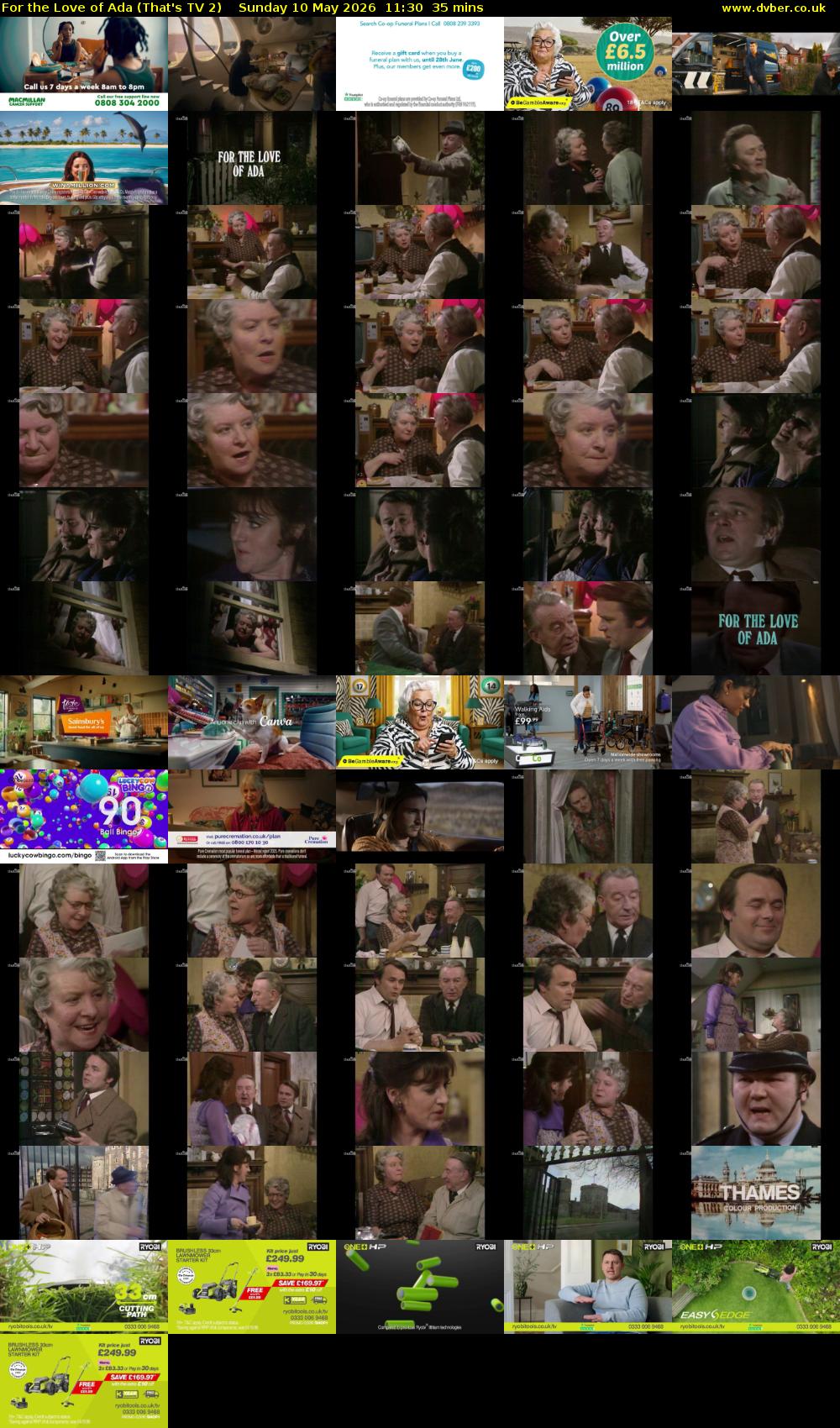 For the Love of Ada (That's TV 2) Sunday 10 May 2026 11:30 - 12:05