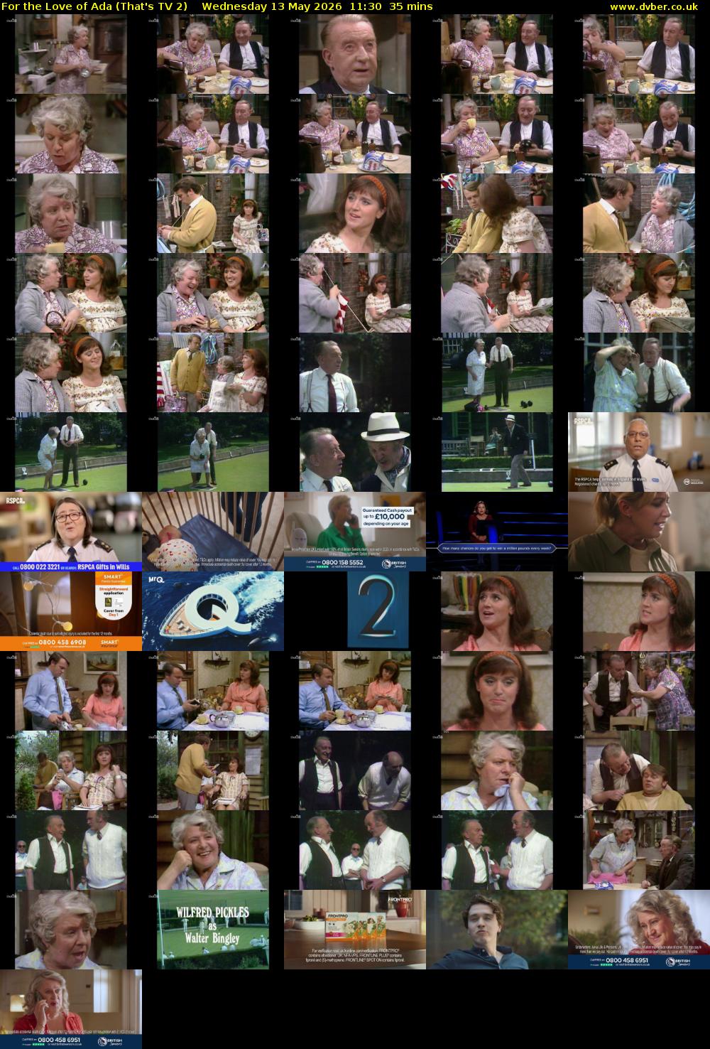For the Love of Ada (That's TV 2) Wednesday 13 May 2026 11:30 - 12:05