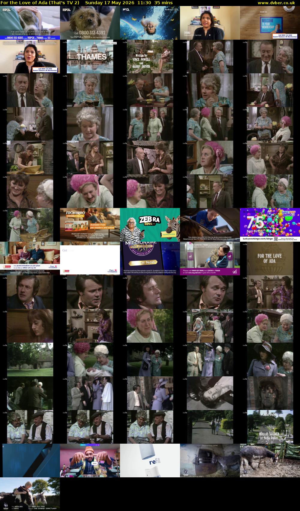 For the Love of Ada (That's TV 2) Sunday 17 May 2026 11:30 - 12:05