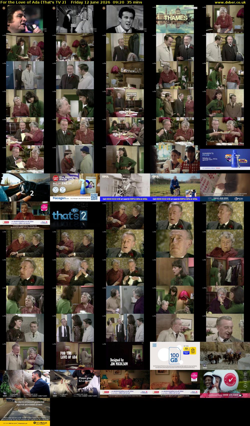 For the Love of Ada (That's TV 2) Friday 12 June 2026 09:20 - 09:55