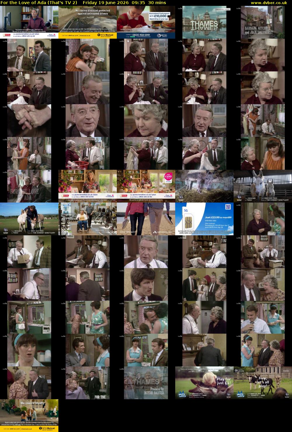 For the Love of Ada (That's TV 2) Friday 19 June 2026 09:35 - 10:05