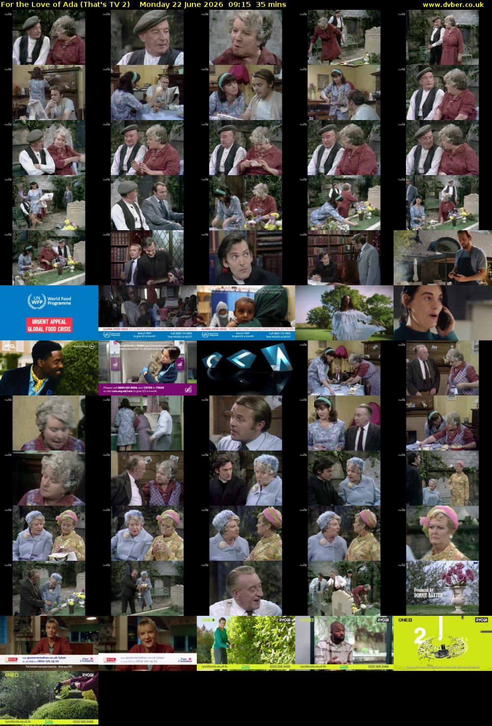 For the Love of Ada (That's TV 2) Monday 22 June 2026 09:15 - 09:50