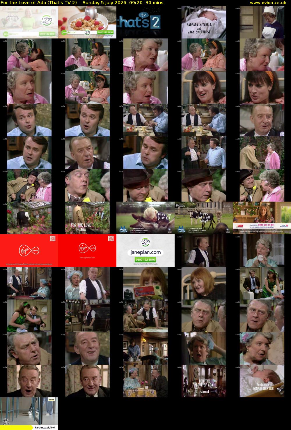 For the Love of Ada (That's TV 2) Sunday 5 July 2026 09:20 - 09:50