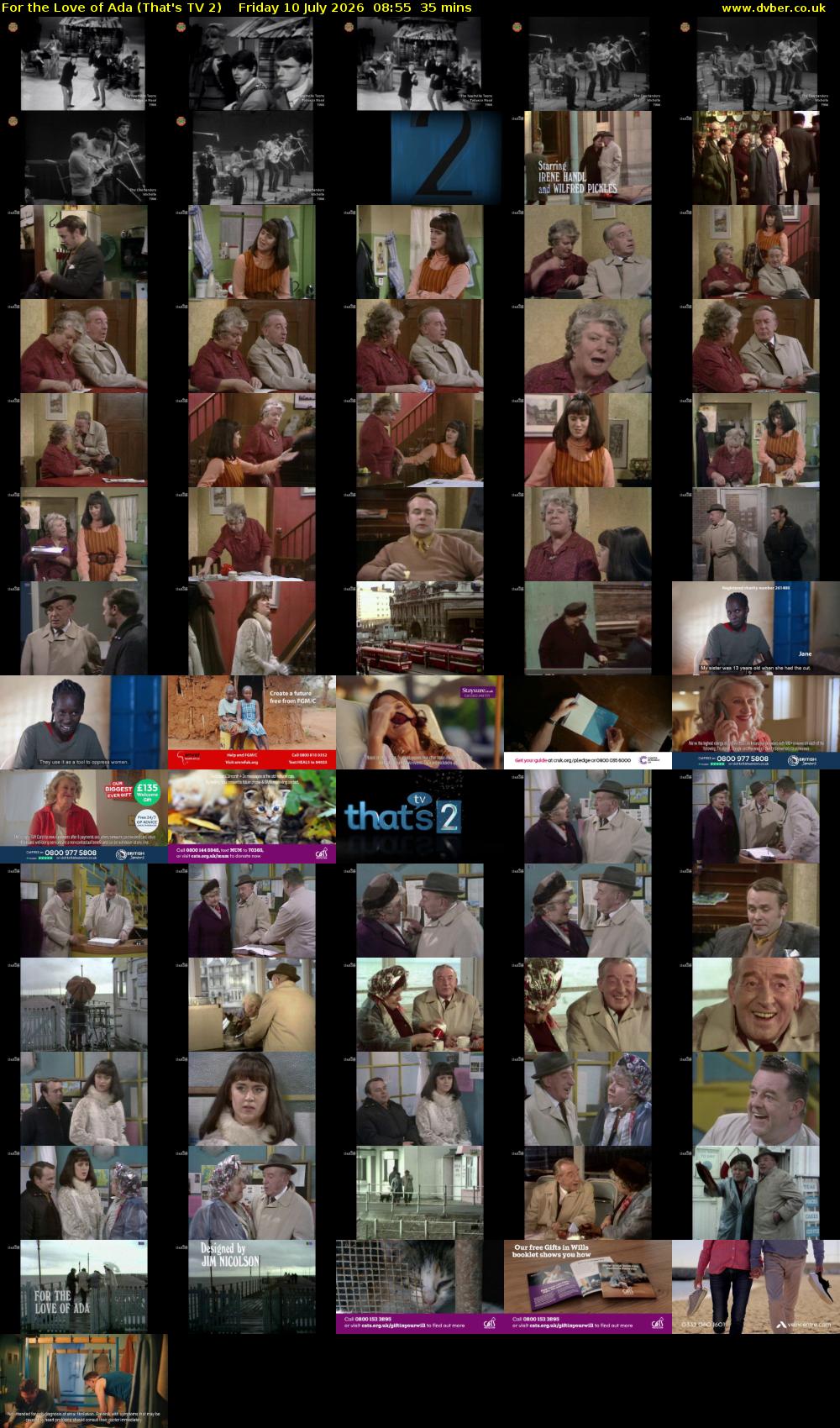 For the Love of Ada (That's TV 2) Friday 10 July 2026 08:55 - 09:30
