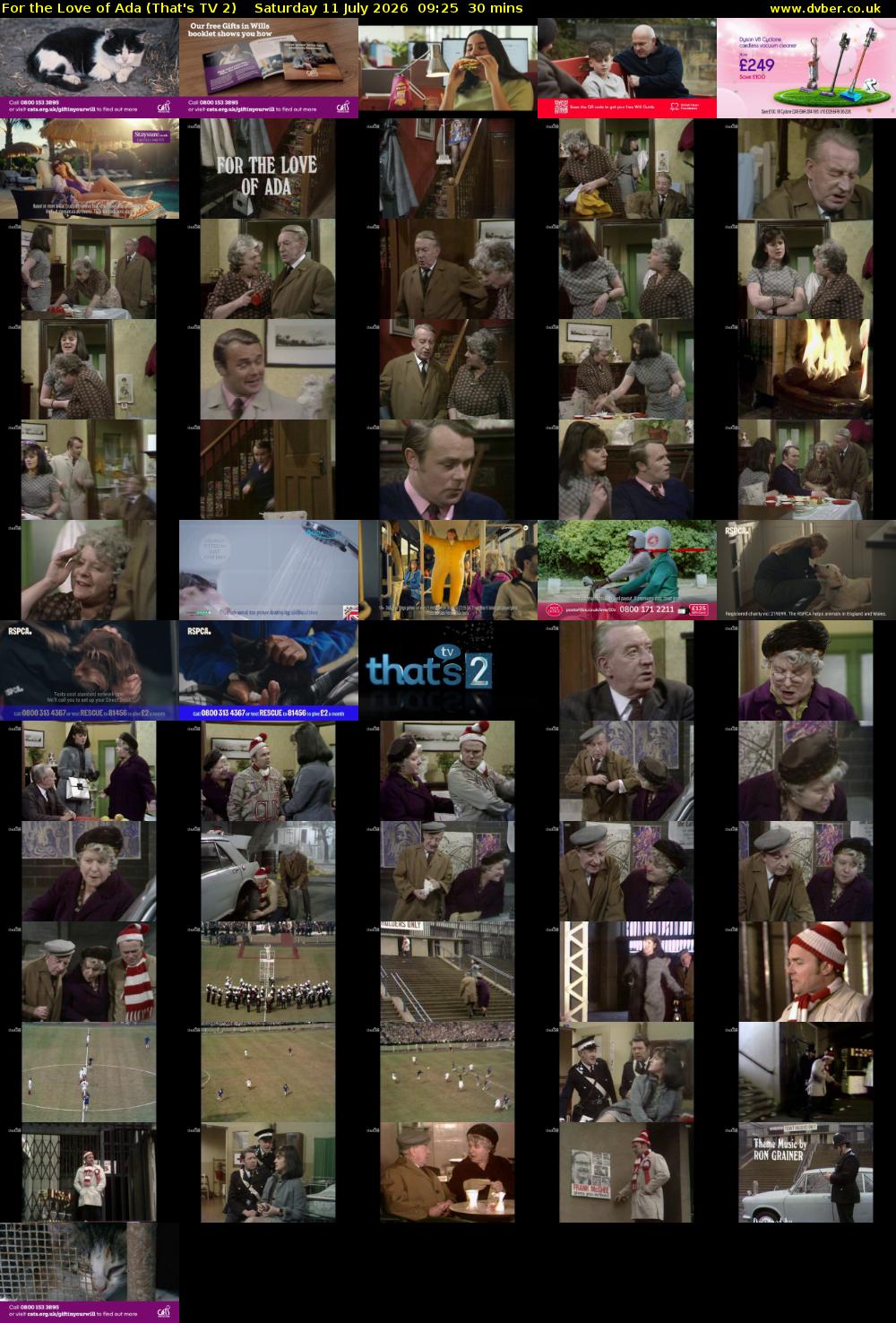 For the Love of Ada (That's TV 2) Saturday 11 July 2026 09:25 - 09:55