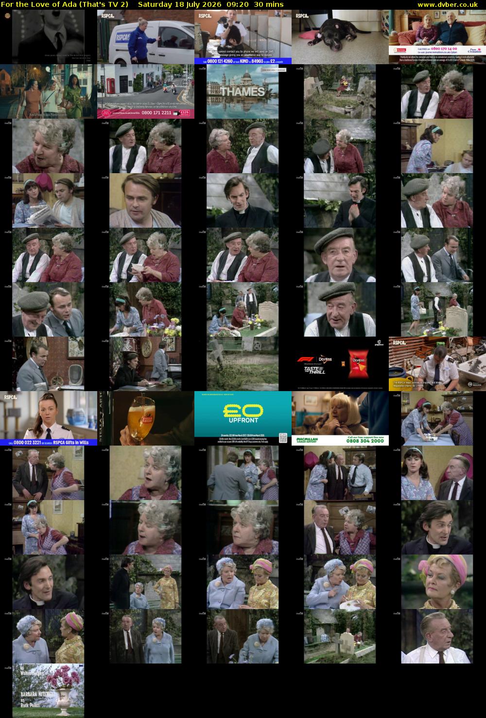 For the Love of Ada (That's TV 2) Saturday 18 July 2026 09:20 - 09:50