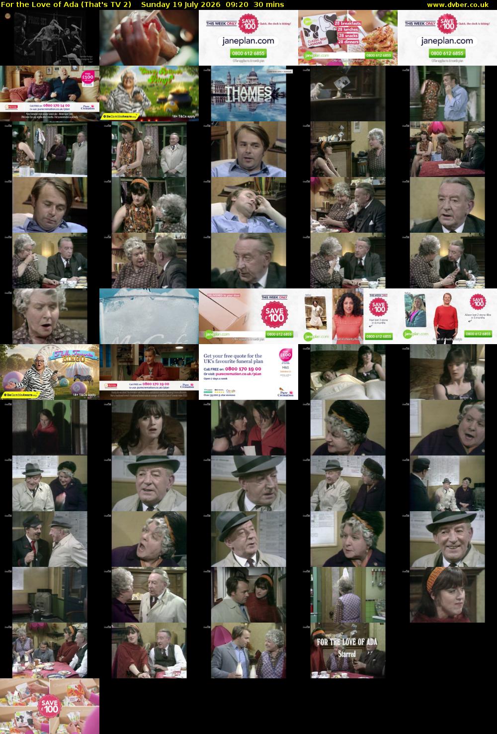 For the Love of Ada (That's TV 2) Sunday 19 July 2026 09:20 - 09:50