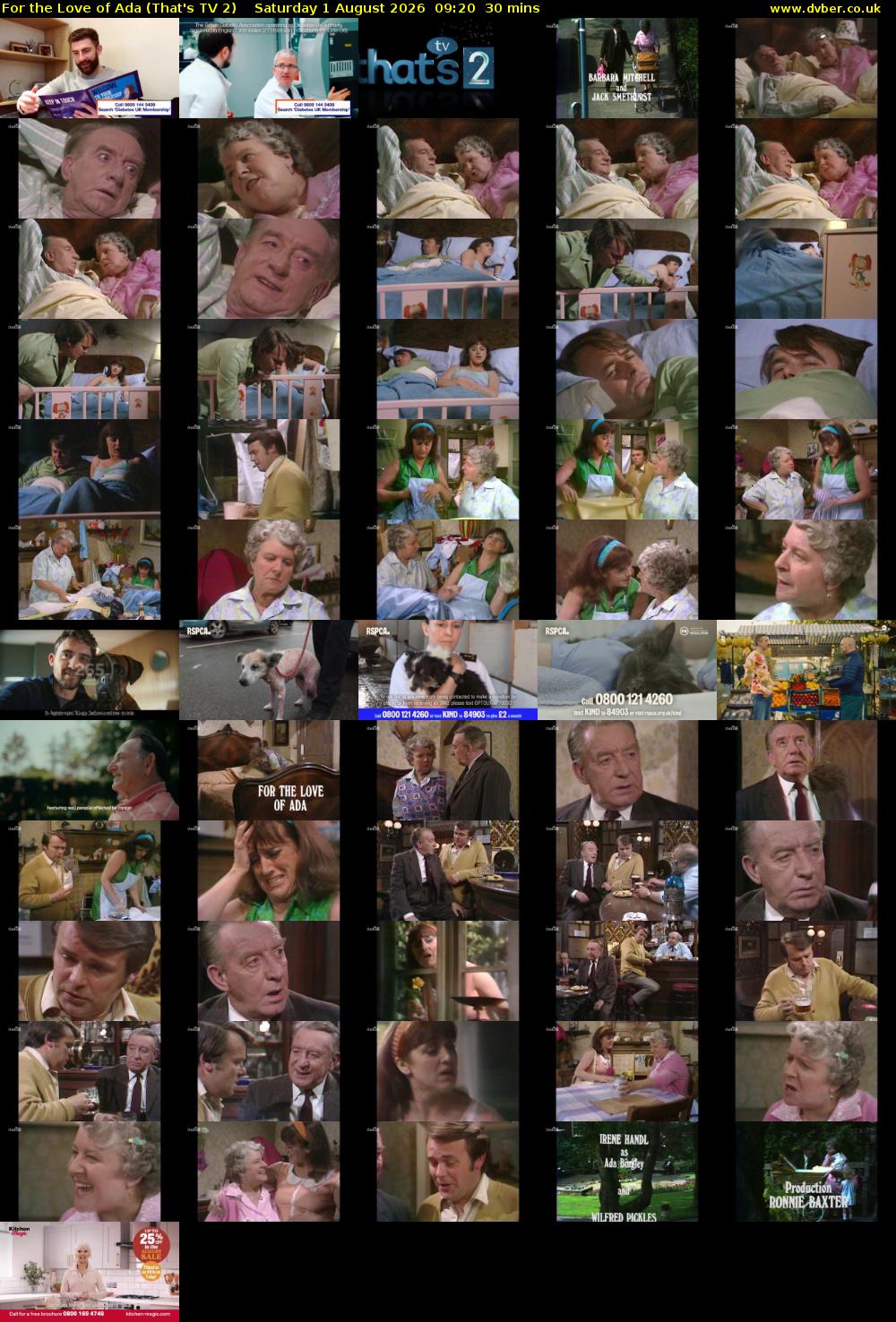 For the Love of Ada (That's TV 2) Saturday 1 August 2026 09:20 - 09:50