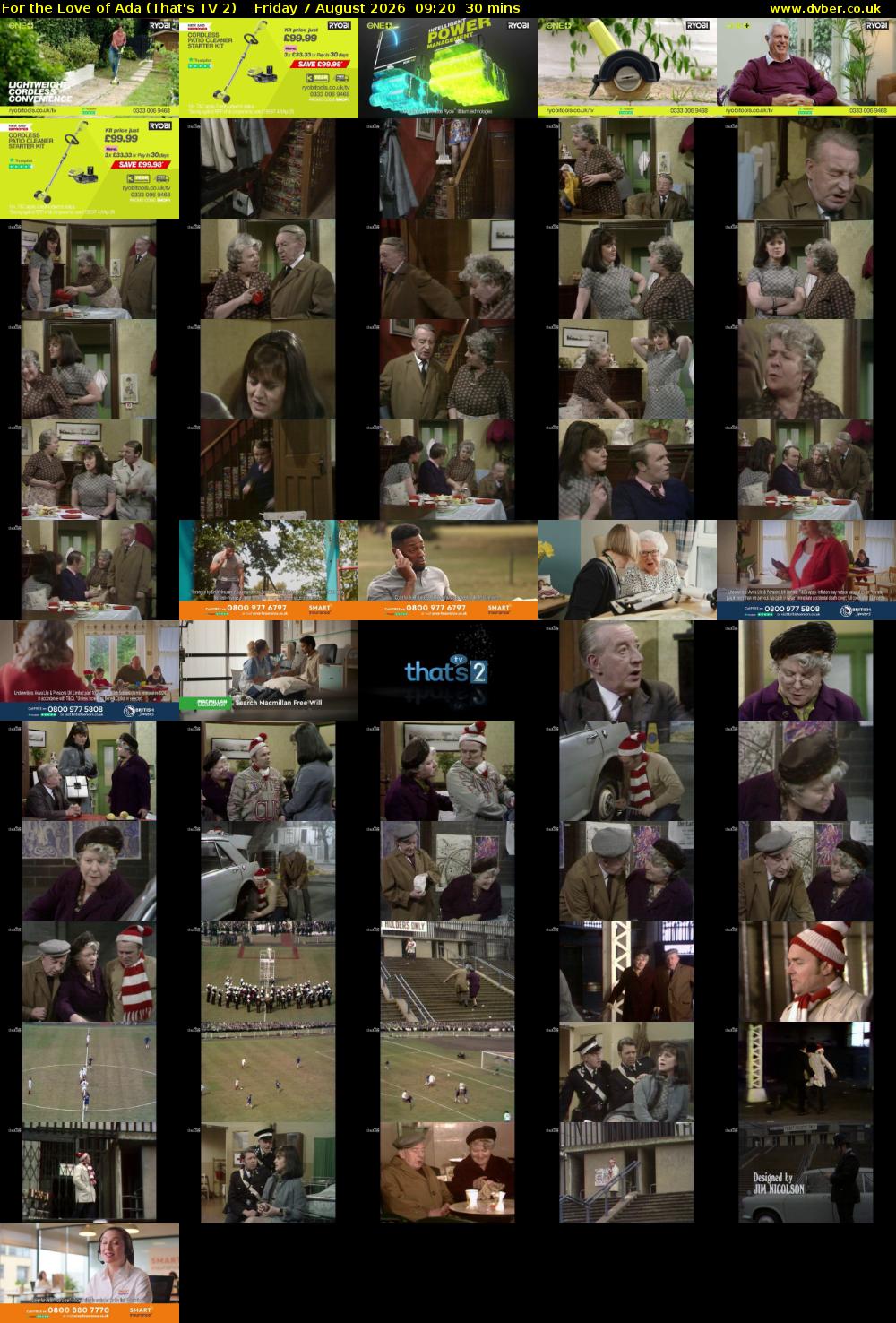 For the Love of Ada (That's TV 2) Friday 7 August 2026 09:20 - 09:50