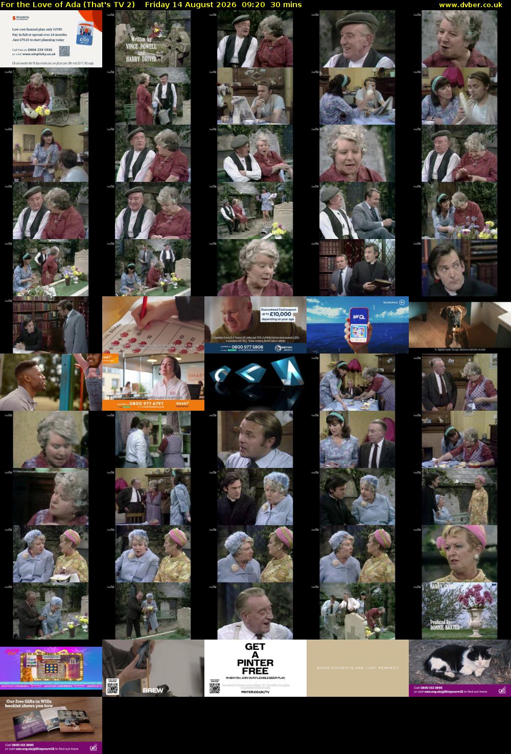 For the Love of Ada (That's TV 2) Friday 14 August 2026 09:20 - 09:50