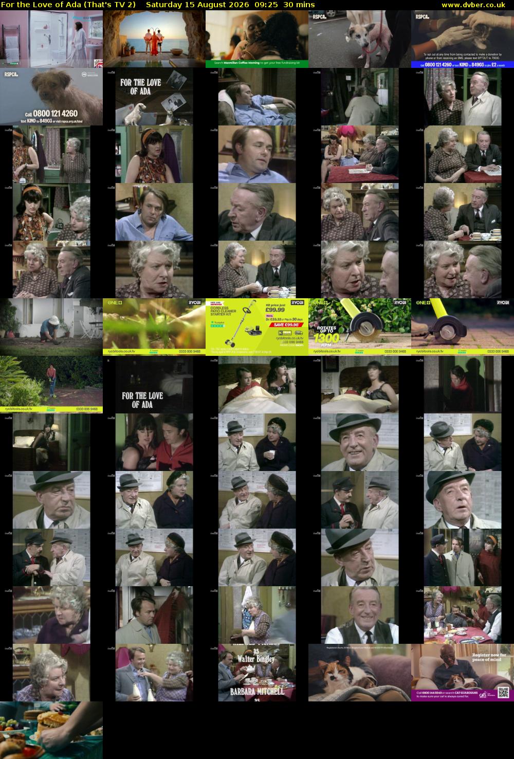 For the Love of Ada (That's TV 2) Saturday 15 August 2026 09:25 - 09:55