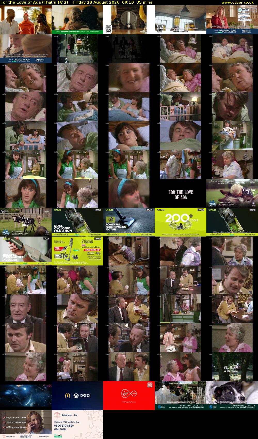 For the Love of Ada (That's TV 2) Friday 28 August 2026 09:10 - 09:45