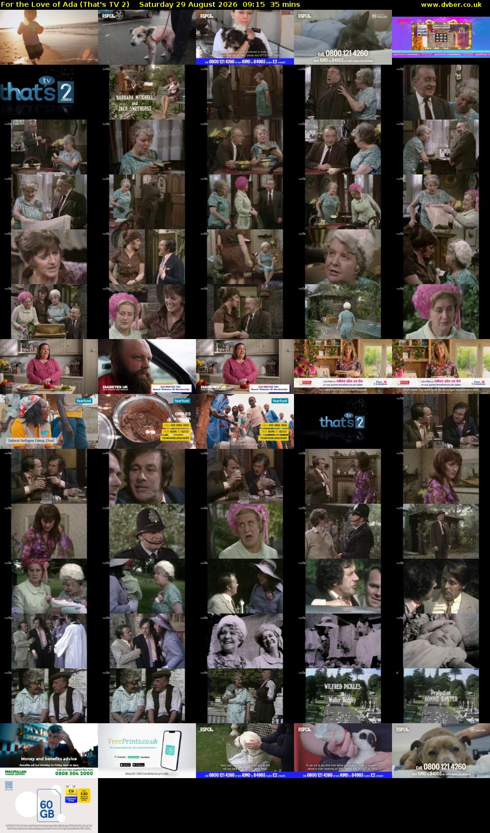 For the Love of Ada (That's TV 2) Saturday 29 August 2026 09:15 - 09:50