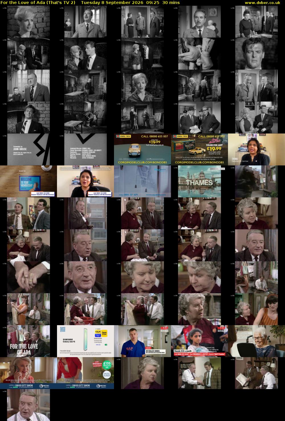 For the Love of Ada (That's TV 2) Tuesday 8 September 2026 09:25 - 09:55