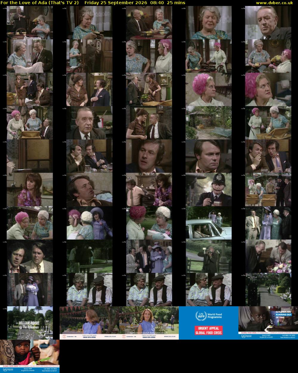 For the Love of Ada (That's TV 2) Friday 25 September 2026 08:40 - 09:05