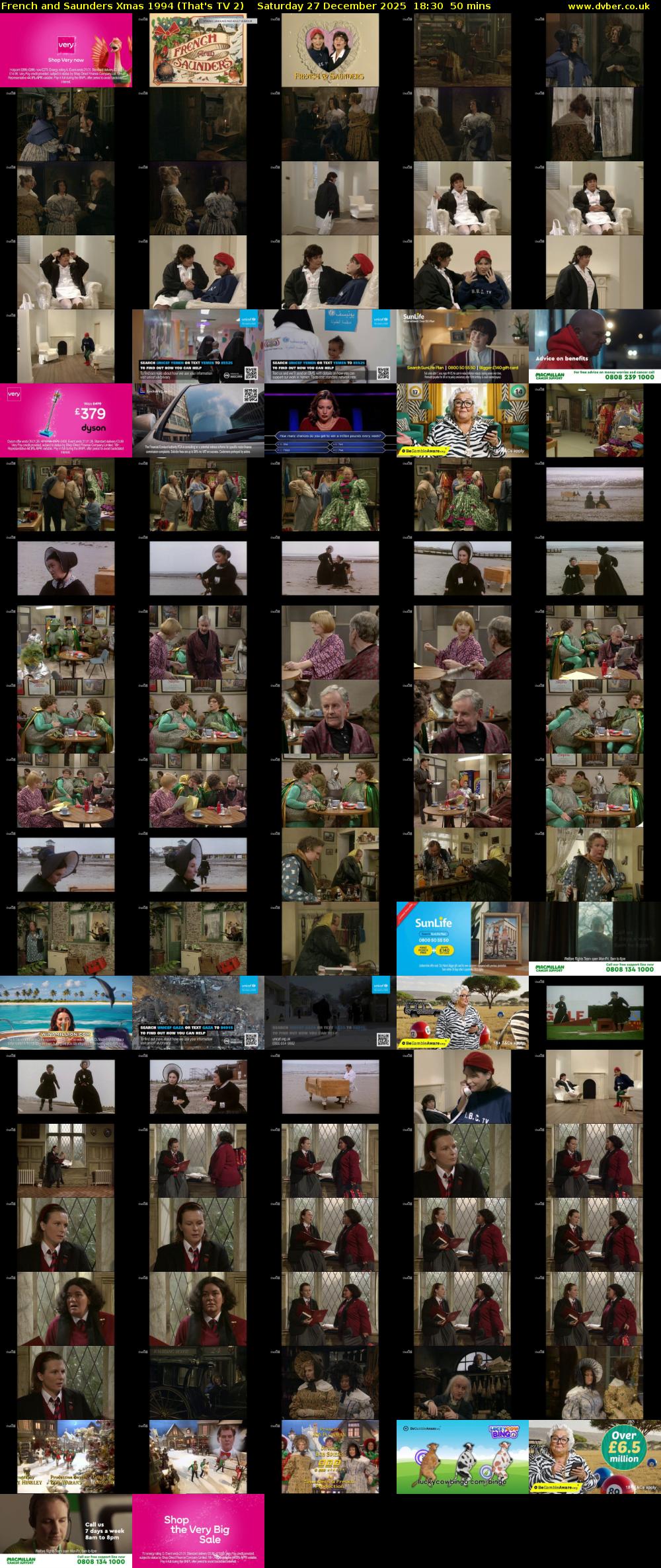 French and Saunders Xmas 1994 (That's TV 2) Saturday 27 December 2025 18:30 - 19:20