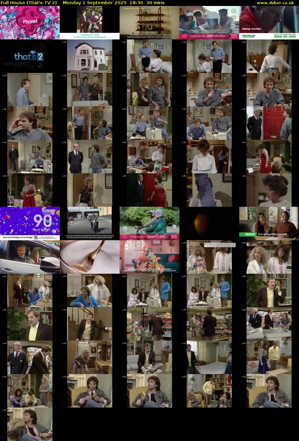 Full House (That's TV 2) Monday 1 September 2025 18:30 - 19:00