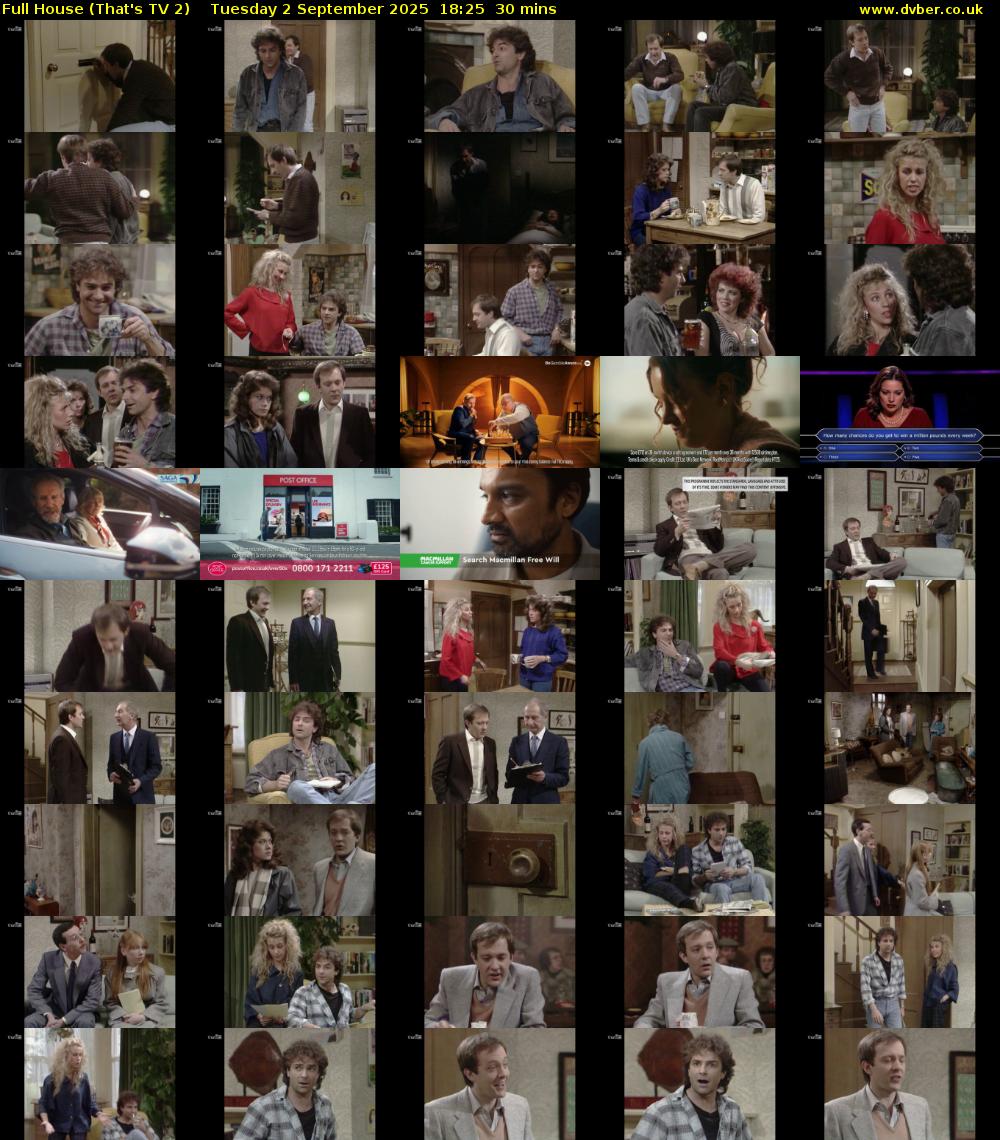 Full House (That's TV 2) Tuesday 2 September 2025 18:25 - 18:55