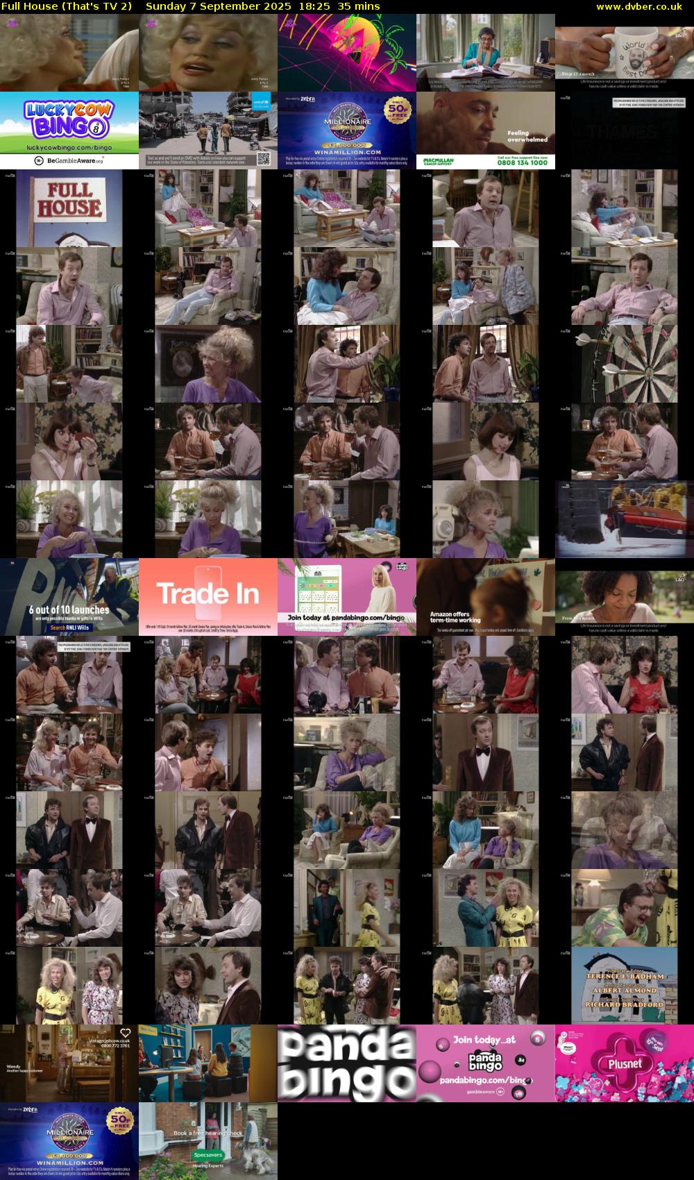 Full House (That's TV 2) Sunday 7 September 2025 18:25 - 19:00
