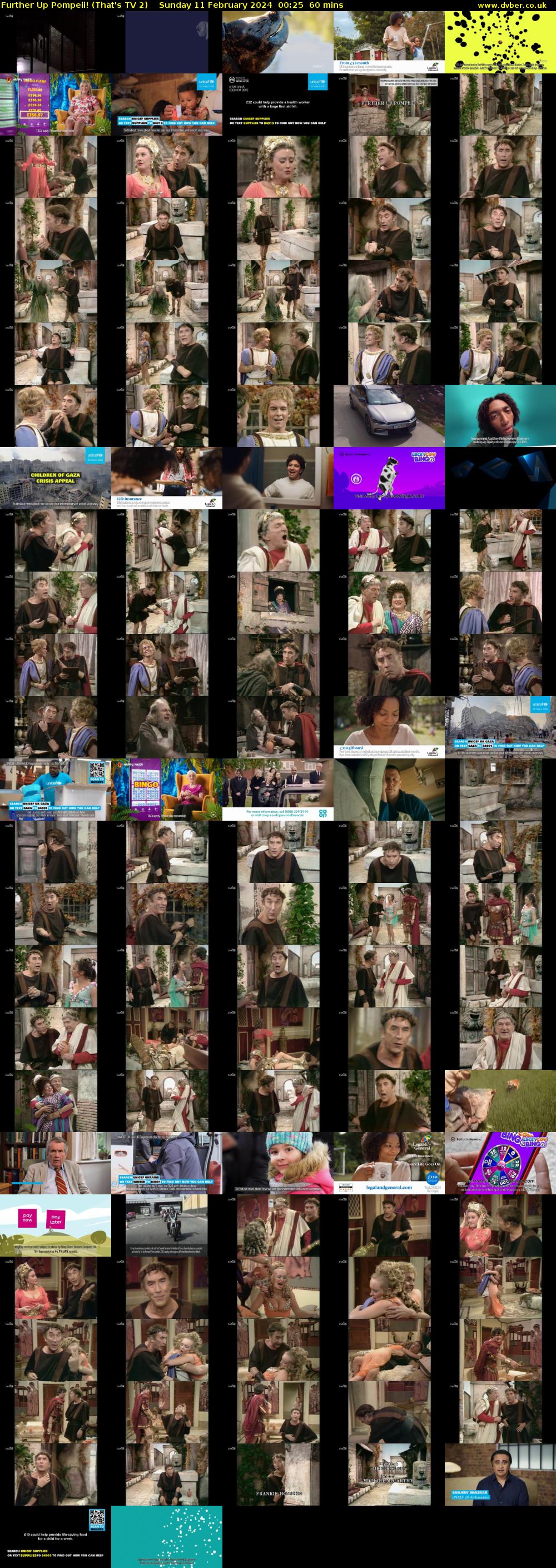 Further Up Pompeii! (That's TV 2) Sunday 11 February 2024 00:25 - 01:25