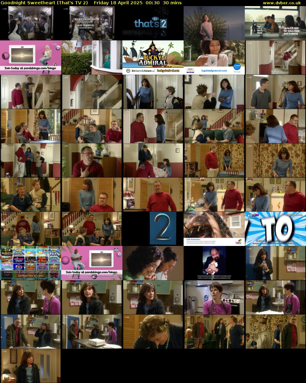 Goodnight Sweetheart (That's TV 2) Friday 18 April 2025 00:30 - 01:00