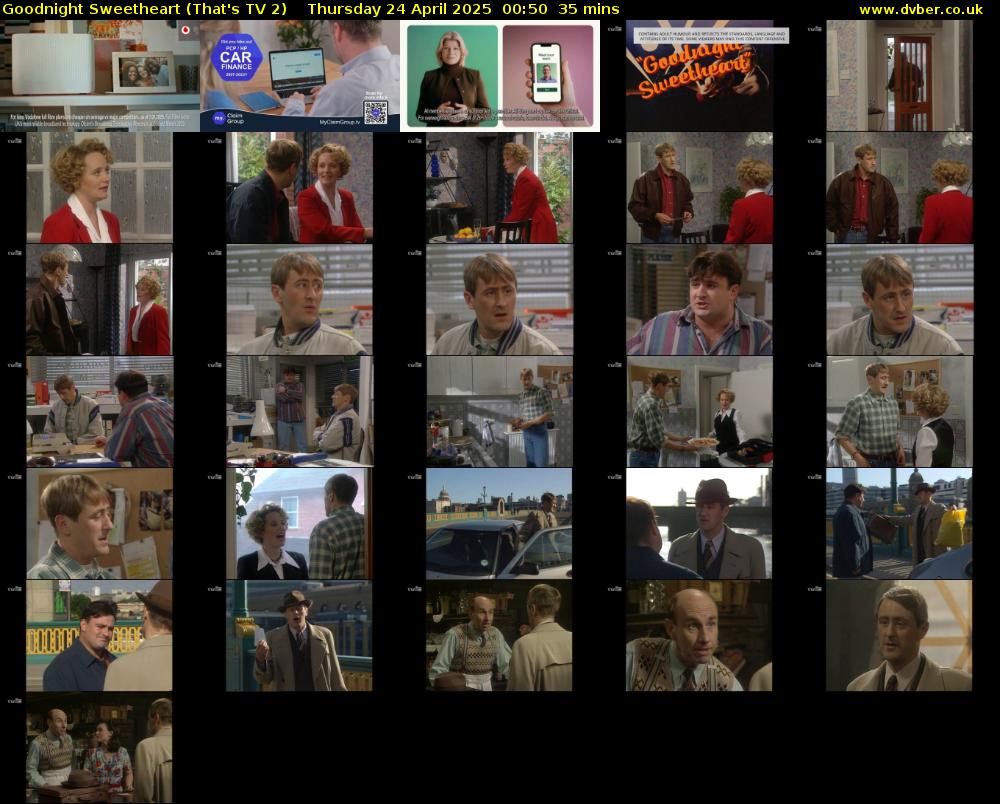 Goodnight Sweetheart (That's TV 2) Thursday 24 April 2025 00:50 - 01:25