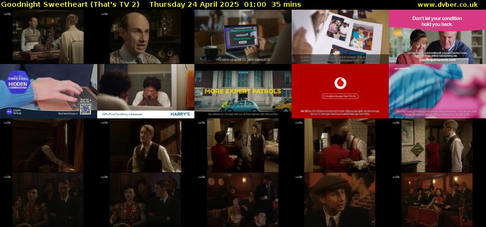 Goodnight Sweetheart (That's TV 2) Thursday 24 April 2025 01:00 - 01:35