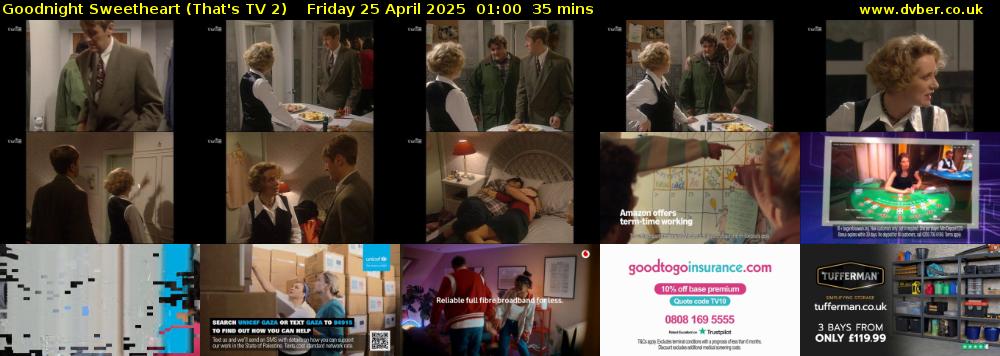 Goodnight Sweetheart (That's TV 2) Friday 25 April 2025 01:00 - 01:35