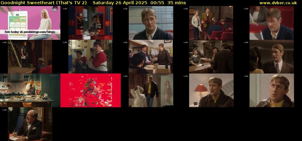 Goodnight Sweetheart (That's TV 2) Saturday 26 April 2025 00:55 - 01:30