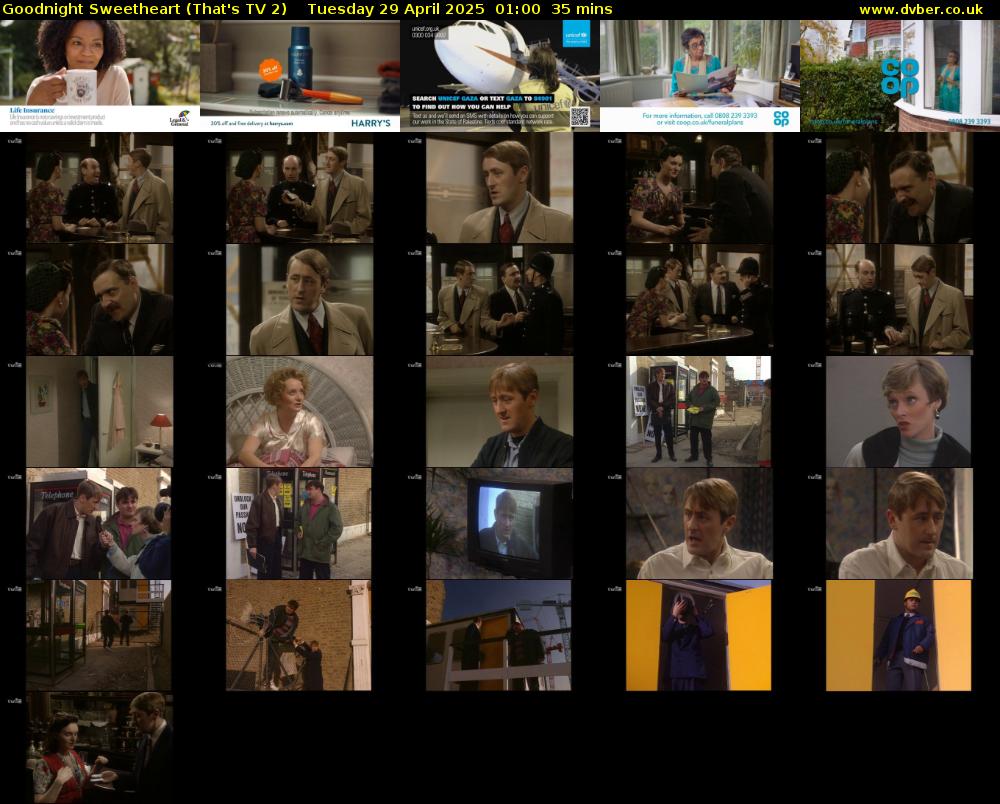 Goodnight Sweetheart (That's TV 2) Tuesday 29 April 2025 01:00 - 01:35