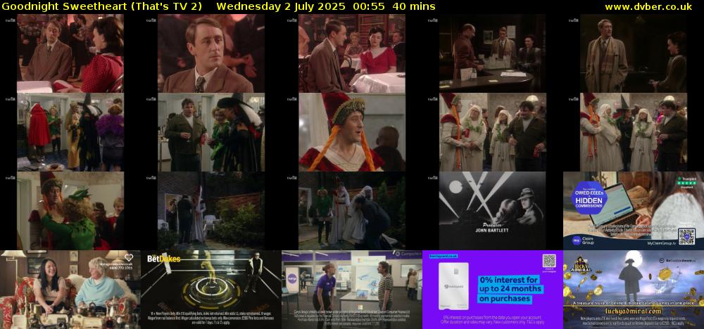 Goodnight Sweetheart (That's TV 2) Wednesday 2 July 2025 00:55 - 01:35