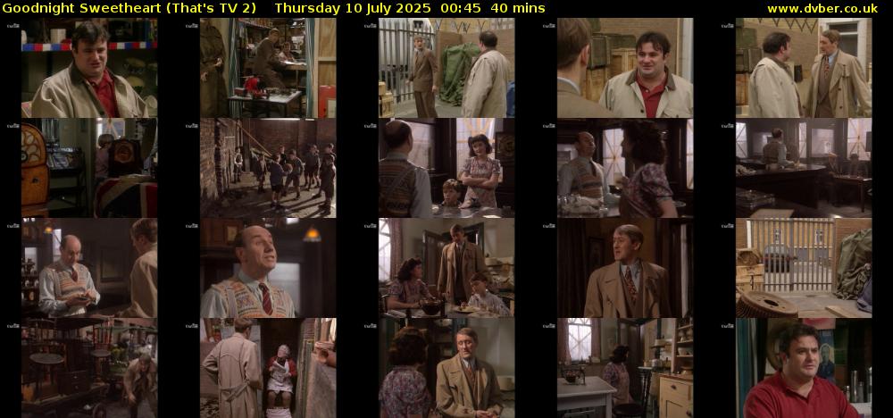 Goodnight Sweetheart (That's TV 2) Thursday 10 July 2025 00:45 - 01:25
