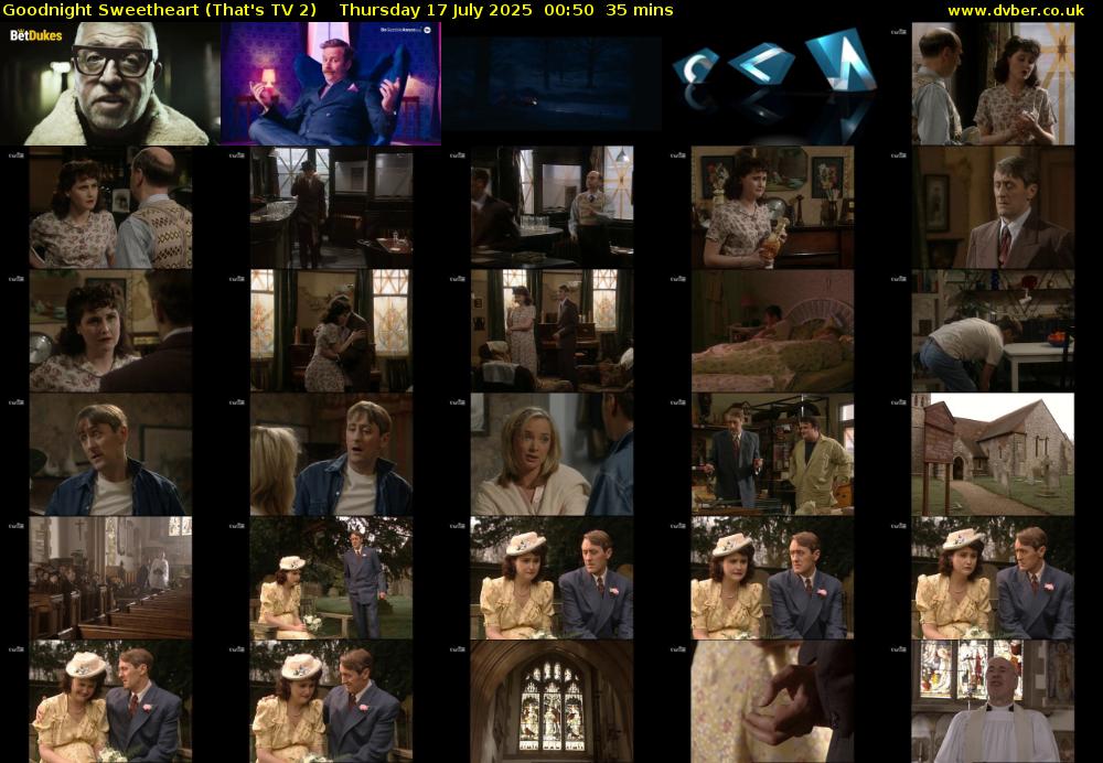 Goodnight Sweetheart (That's TV 2) Thursday 17 July 2025 00:50 - 01:25