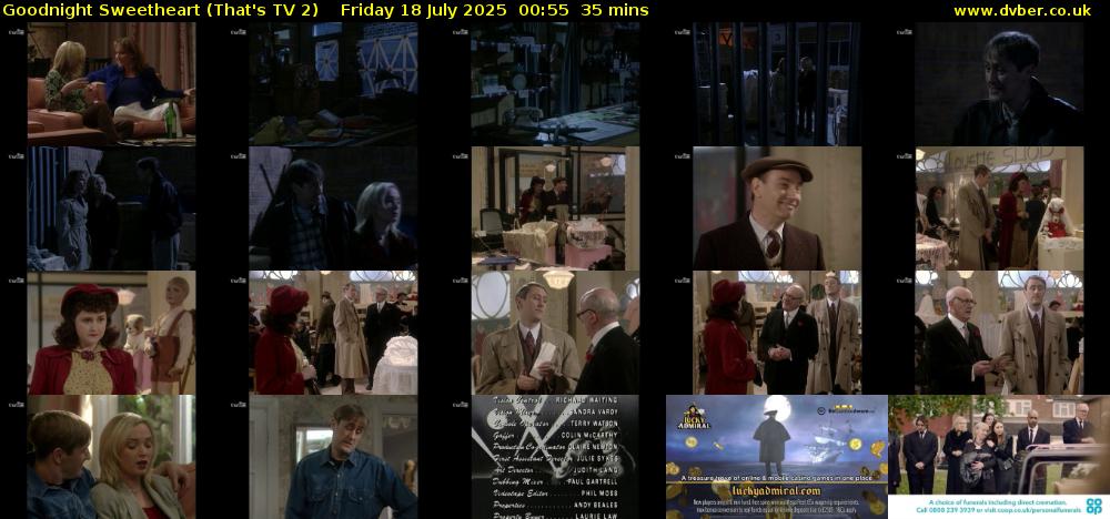 Goodnight Sweetheart (That's TV 2) Friday 18 July 2025 00:55 - 01:30