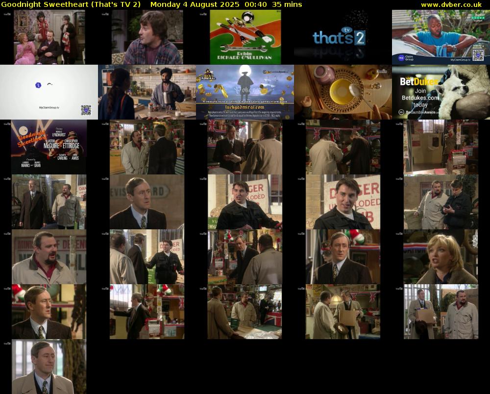 Goodnight Sweetheart (That's TV 2) Monday 4 August 2025 00:40 - 01:15