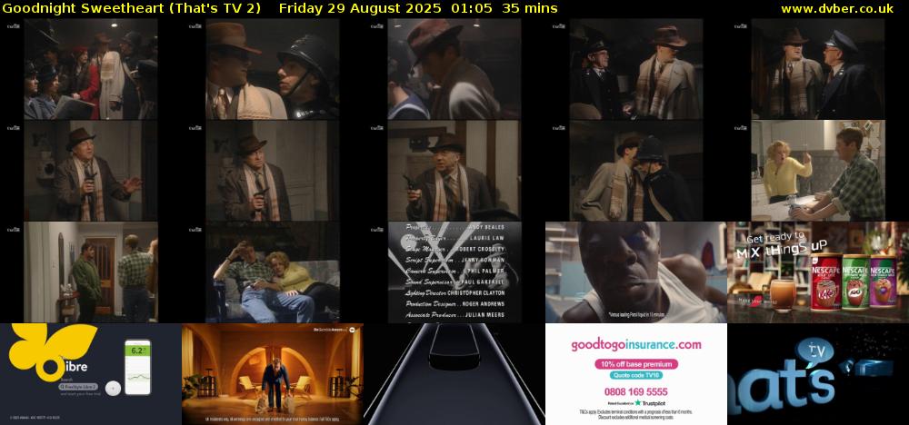 Goodnight Sweetheart (That's TV 2) Friday 29 August 2025 01:05 - 01:40