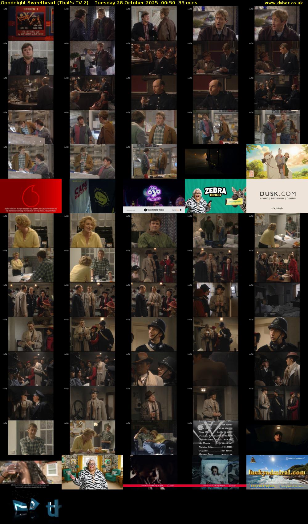 Goodnight Sweetheart (That's TV 2) Tuesday 28 October 2025 00:50 - 01:25