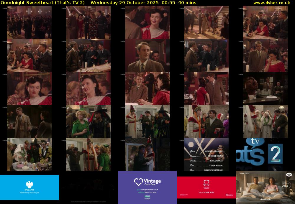 Goodnight Sweetheart (That's TV 2) Wednesday 29 October 2025 00:55 - 01:35