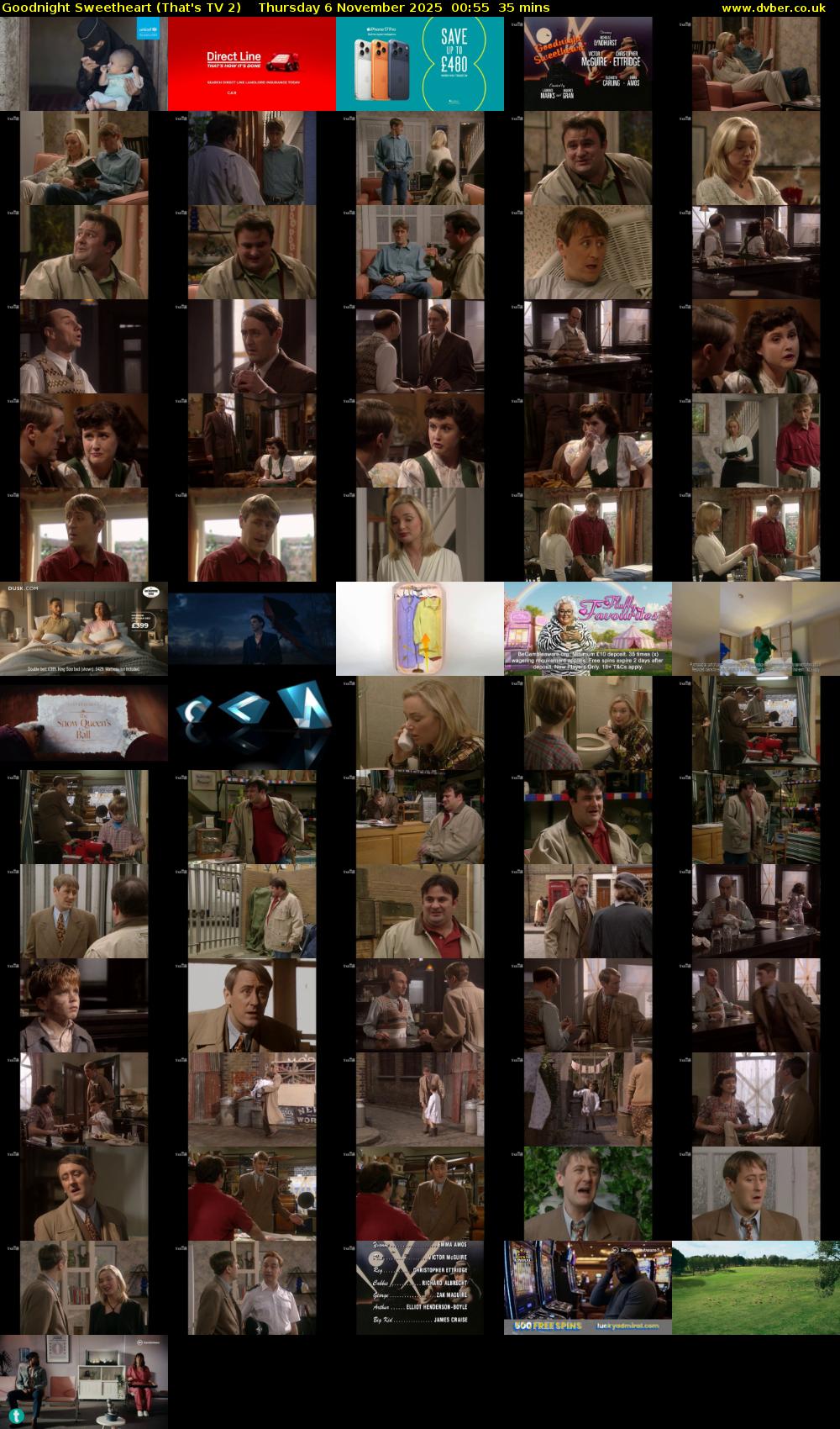 Goodnight Sweetheart (That's TV 2) Thursday 6 November 2025 00:55 - 01:30