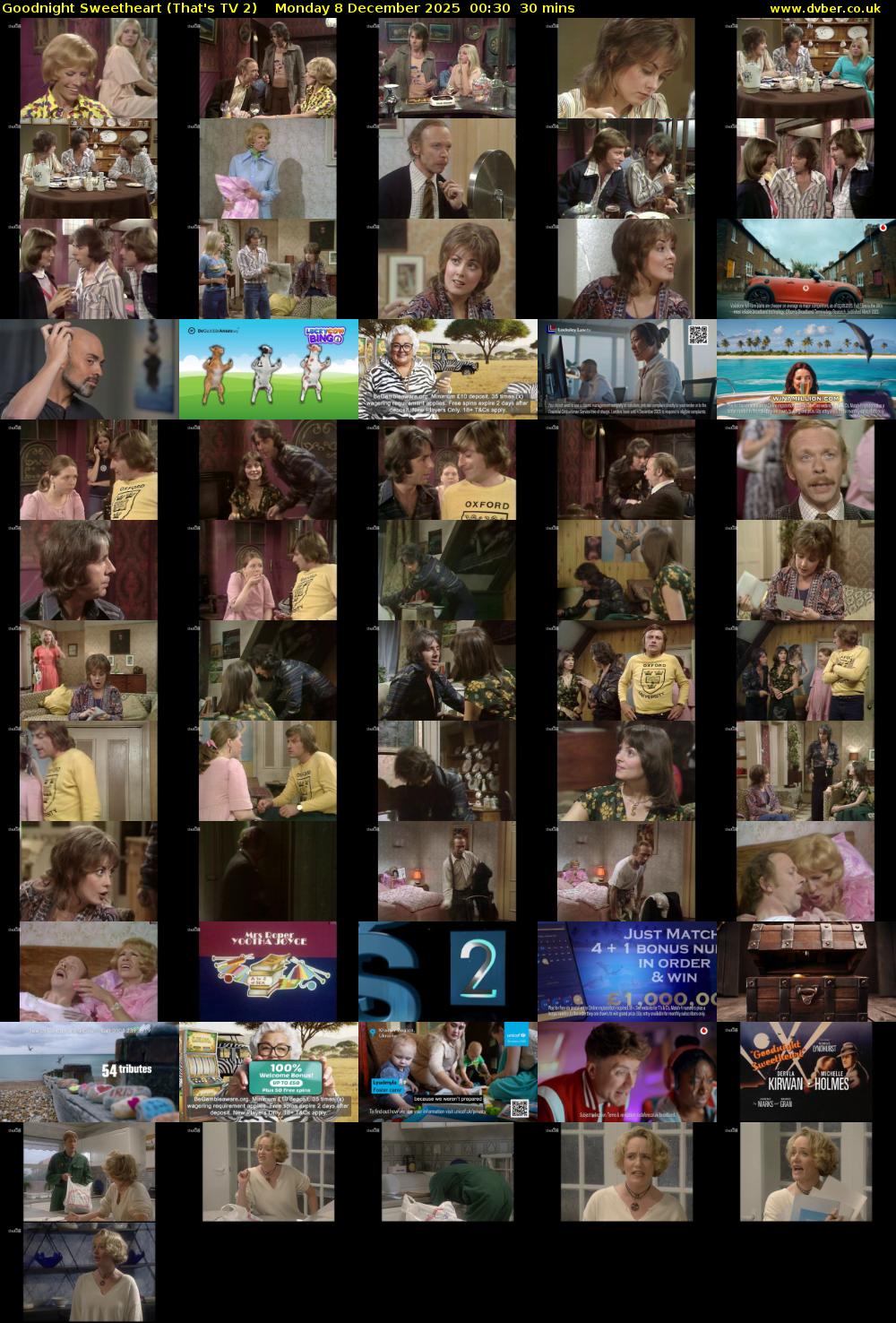 Goodnight Sweetheart (That's TV 2) Monday 8 December 2025 00:30 - 01:00