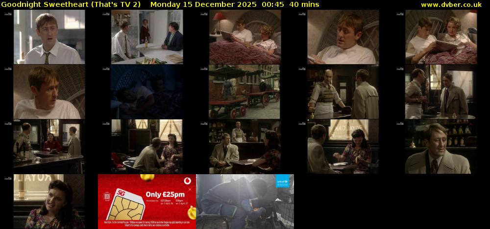 Goodnight Sweetheart (That's TV 2) Monday 15 December 2025 00:45 - 01:25