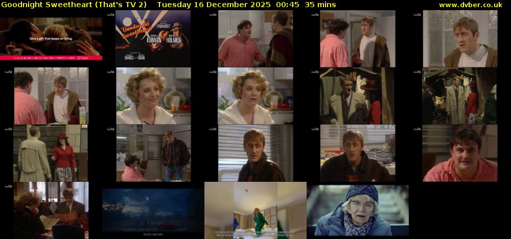 Goodnight Sweetheart (That's TV 2) Tuesday 16 December 2025 00:45 - 01:20