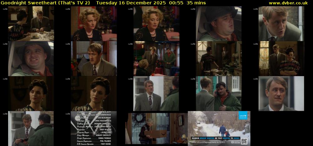 Goodnight Sweetheart (That's TV 2) Tuesday 16 December 2025 00:55 - 01:30