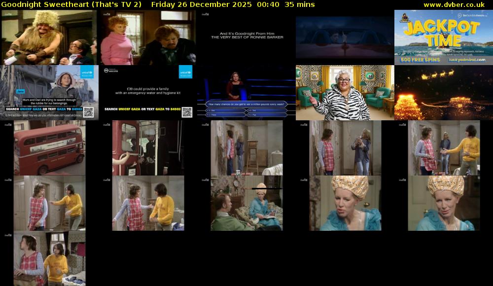 Goodnight Sweetheart (That's TV 2) Friday 26 December 2025 00:40 - 01:15