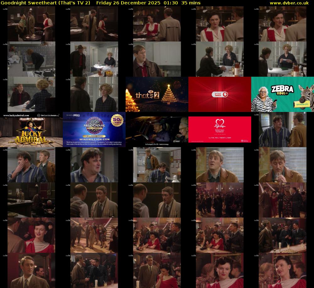 Goodnight Sweetheart (That's TV 2) Friday 26 December 2025 01:30 - 02:05